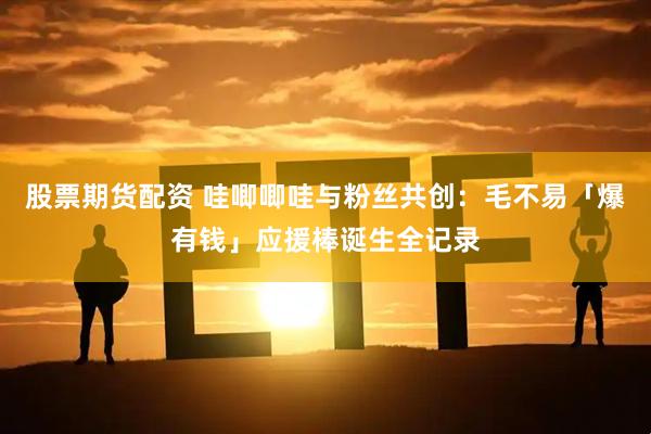 股票期货配资 哇唧唧哇与粉丝共创：毛不易「爆有钱」应援棒诞生全记录